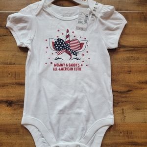 Americana Onesie with unicorn